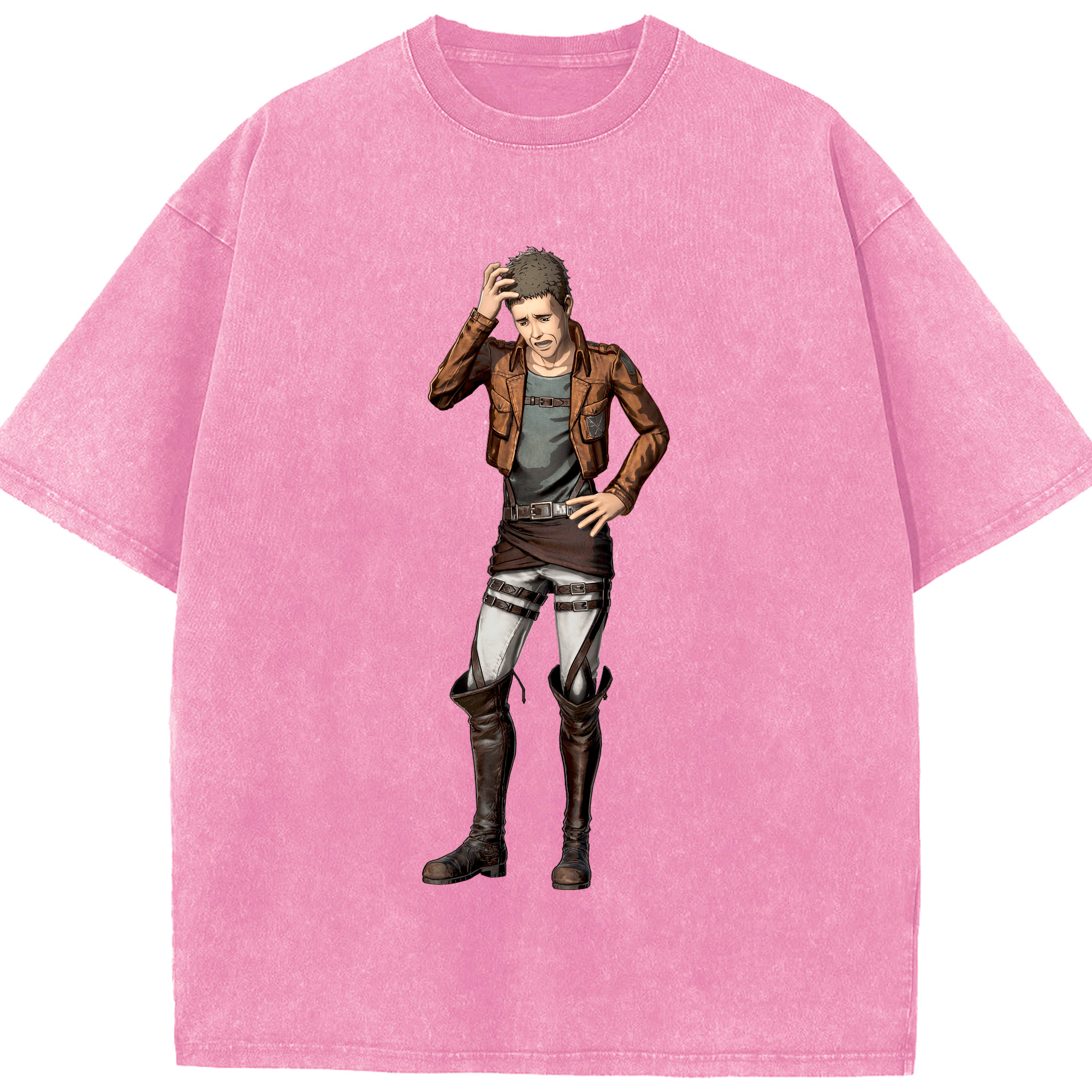 （画像用） 進撃の巨人 Attack on Titan 綿100% ヴィンテージ風 半袖Tシャツ（フロントプリント）